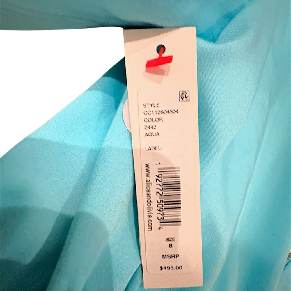NWT ALICE + OLIVIA Shayla Tiered Gathered Cotton-blend Maxi Dress - Picture 11 of 15